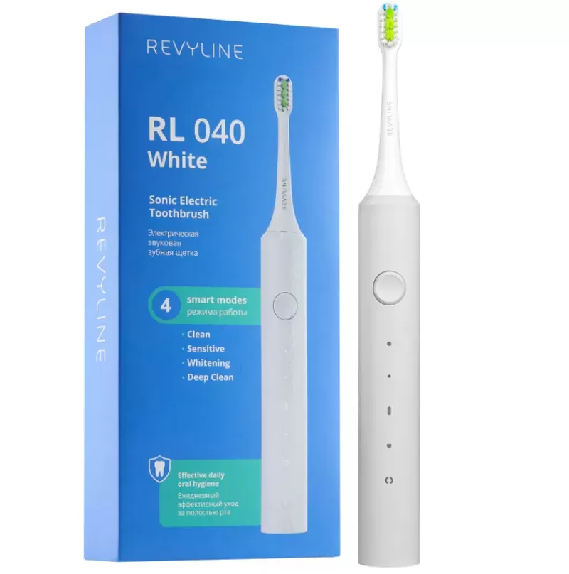 Зубная звуковая щетка Revyline RL 040 в белом дизайне против кариеса