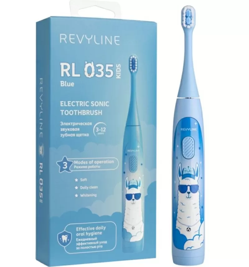 Звуковая щетка Revyline RL 035 Kids,  голубой корпус